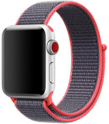 iUni Curea iUni compatibila cu Apple Watch 1/2/3/4/5/6/7, 38mm, Nylon Sport, Woven Strap, Purple/Electric Pink (507991)