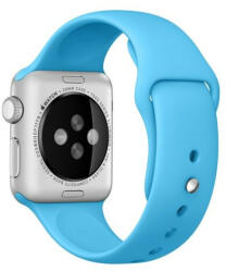 iUni Curea iUni compatibila cu Apple Watch 1/2/3/4/5/6/7, 42mm, Silicon, Blue (12208)