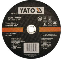 TOYA YATO 230 mm YT-5935 Disc de taiere