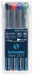 Schneider Maxx 222 F alkoholos marker készlet 0,7 mm 4db (112294)