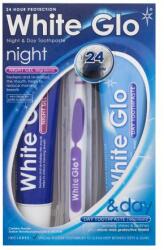 White Glo Night & Day Toothpaste pastă de dinți Pastă de dinți de zi Day Toothpaste 100 g + gel de noapte Night Gel 85 g + periuță de dinți 1 buc. U