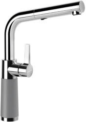 SCHOCK SC-540 Baterie chiuveta bucatarie aspect granit Cristalite monocomanda cu dus extractibil, gri (croma) (557120CROM)