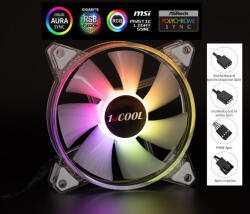 1stCool ventilátor AURA EVO CRYSTAL, 120mm, ARGB (F12-AURA-EVO-CR)