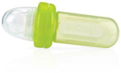 Nuby - Dispozitiv de hranire, Pentru alimente lichide sau semi-solide, Silicon, Fara BPA, 6+ luni, Verde (ID5577y)