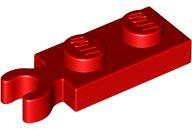LEGO® 78256c5 - LEGO piros lap 1 x 2 méretű, függőleges klipsszel a végén (78256c5)