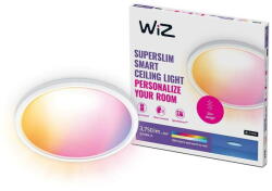 WIZ Plafoniera LED RGB SuperSlim, Wi-Fi, control vocal, 32W, 3750 lm, lumina alba si color (2200-6500K), IP20, 55cm, Alb (000008720169072657)
