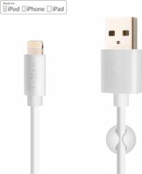 FIXED Cable USB-A apa - Lightning apa Adat és töltőkábel - Fehér (1m) (FIXD-UL-WH)