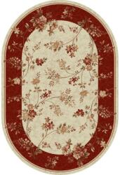 Delta Carpet Covor Oval, 60 x 110 cm, Crem / Rosu, Lotos 551 (551-120-0611-O) Covor