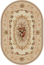 Delta Carpet Covor Oval, 60 x 110 cm, Bej, Model Clasic Lotos 535 (LOTUS-535-106-O-0611) Covor