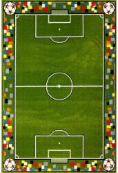 Delta Carpet Covor pentru Copii Dreptunghiular, 120 x 170 cm, Verde, Model Teren Fotbal Kolibri 11118 (KOLIBRI-11118-130-1217)