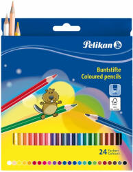 Pelikan Creioane Colorate Lacuite 24 Culori Pelikan (724013)