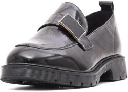 PASS Collection Pantofi dama, piele naturala lacuita, X4X400007, negru - 39 EU