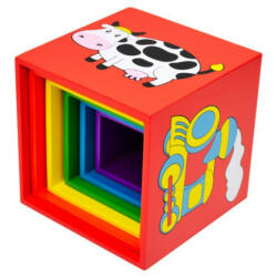 Viga Toys Turnul Babel din lemn, Animale domestice, Viga Toys