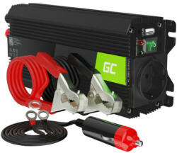 Green Cell autós inverter átalakító 12V-230V 500W/1000W USB módosított szinuszos - intercell - 22 990 Ft