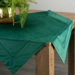 Eurofirany Egyszínű bársony asztalterítő Sötétzöld 85x85 cm