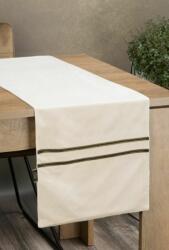 Eurofirany Glen bársony asztali futó krémszín 35x220 cm