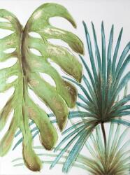 Eurofirany Növényi motívumot ábrázoló kézzel festett falikép 63b Zöld 60x80 cm
