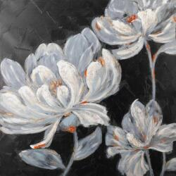 Eurofirany Virágzás kézzel festett falikép 430b Fekete/fehér 80x80 cm