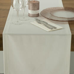 Eurofirany Egyszínű bársony asztali futó Fehér 40x140 cm