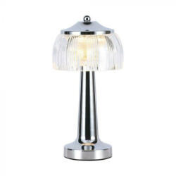 V-TAC 1W LED Tölthető Asztali lámpa - 1800mAh - króm - 7939 - b-led