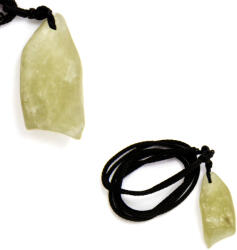  Pandantiv Lybian Desert Glass Cristal Natural Rar cu Snur 35x17x12 mm