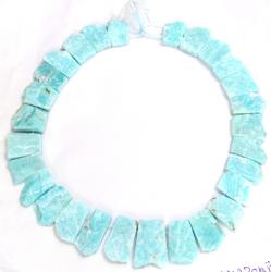  Colan Amazonit Natural Neregulat Druzy 16-26 x 13-29 mm - Unicat