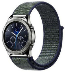 iUni Curea ceas Smartwatch Samsung Galaxy Watch 46mm, Samsung Watch Gear S3, iUni 22 mm Soft Nylon Sport, Navy Blue - Green (513411)