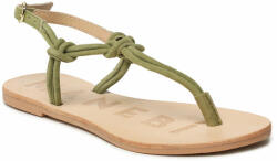 Manebi Szandál Manebi Suede Leather Sandals V 2.0 Y0 Kaki Green Knot Thongs 41 Női