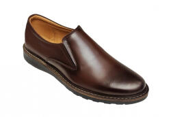 Lucianis Style Pantofi barbati, casual, din piele naturala, inchidere cu elastic, CORSA Maro, Lucianis Style, CORSAELM