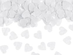 PartyDeco Confetti - Inimioare albe 15 g