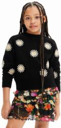 Desigual gyerek gyapjúkeverékből készült pulóver fekete - fekete 116
