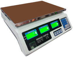 LIDER Cantar electronic cu afisaj dublu, capacitate 40 kg, functie TARA, acumulator (MX411)