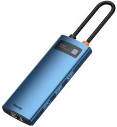 Baseus Hub USB-C Baseus 3x USB-A 3.0 -USB-C - HDMI - RJ45 Albastru (pad/bas/WKWG000003/bl/bl)