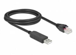 Delock USB 2.0 -> RS-232 RJ45 apa soros kábel 2m fekete (8564161203)