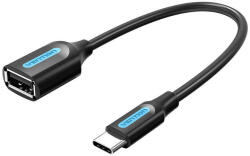 Vention Adapter OTG USB-C 2.0 male to female USB-A Vention CCSBB 0.15m (Black) (CCSBB) - scom