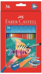 Faber-Castell Creioane colorate 36 culori acuarela + pensula Faber-Castell FC114437 (FC114437)