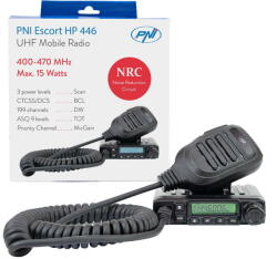 PNI Statie radio Statie radio UHF PNI Escort HP 446, 199 canale, ASQ 9 niveluri, Scan, Dual Watch, CTCSS-DCS, putere 0.5W la 15W, functie NRC (PNI-HP446) - vexio