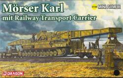 Dragon Model Kit militar 14132 - Morser Karl mit Railway Transporter Carrier (1: 144) (34-14132)