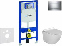 Geberit Duofix - Set pentru montare încastrată, toaletă Gaia și capac softclose, clapetă Sigma30, crom/crom mat SANI11CA1115 (SANI11CA1115)