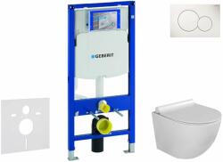Geberit Duofix - Set pentru montare încastrată, toaletă Gaia și capac softclose, clapetă Sigma01, alb alpin SANI11CA3109 (SANI11CA3109)