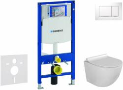 Geberit Duofix - Set pentru montare încastrată, toaletă Gaia și capac softclose, clapetă Sigma30, alb/crom SANI11CA3111 (SANI11CA3111)