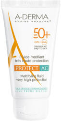 A-DERMA Protect AC Fluid matifiant pentru protectie solara cu SPF 50+, 40 ml