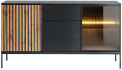  Komód Soferi 108 (Fekete + Wotan tölgy)