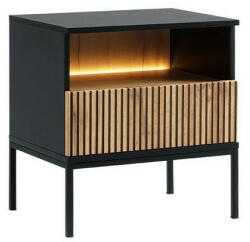  Éjjeliszekrény Soferi 110 (Fekete + Wotan tölgy)