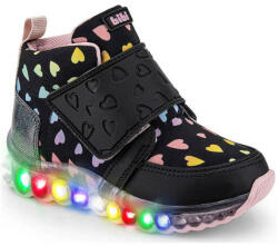 Bibi Shoes Ghete Fete Ghete Fete LED Bibi Roller Celebration Hearts Bibi Shoes Negru 33