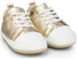 Bibi Shoes Pantofi sport Casual Fete Pantofi fetite Bibi Afeto Joy Gold cu Siret Elastic Bibi Shoes Auriu 21