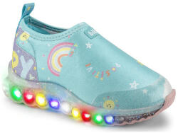 Bibi Shoes Pantofi sport modern Fete Pantofi Sport LED Bibi Roller Celebration Blue Rainbow Bibi Shoes albastru 28