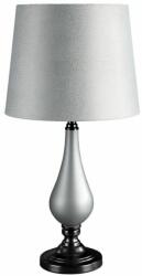 Eurofirany Anja asztali lámpa bársony búrával Ezüst 33x65 cm