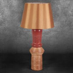 Eurofirany Elda asztali lámpa Piros/világosbarna 35x35x75 cm
