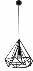 Eurofirany Wire csillár fém búrával Ezüst 36x62 cm